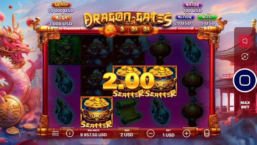 Dragon Gates slot screen 3