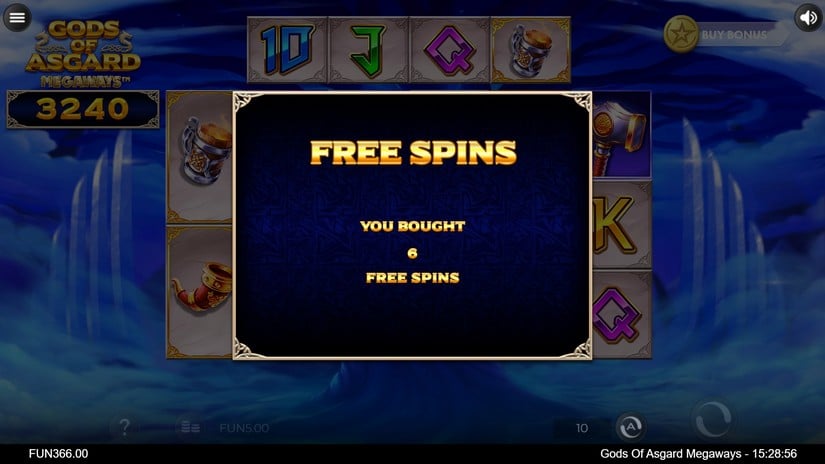 Gods of Asgard Megaways slot screen 3