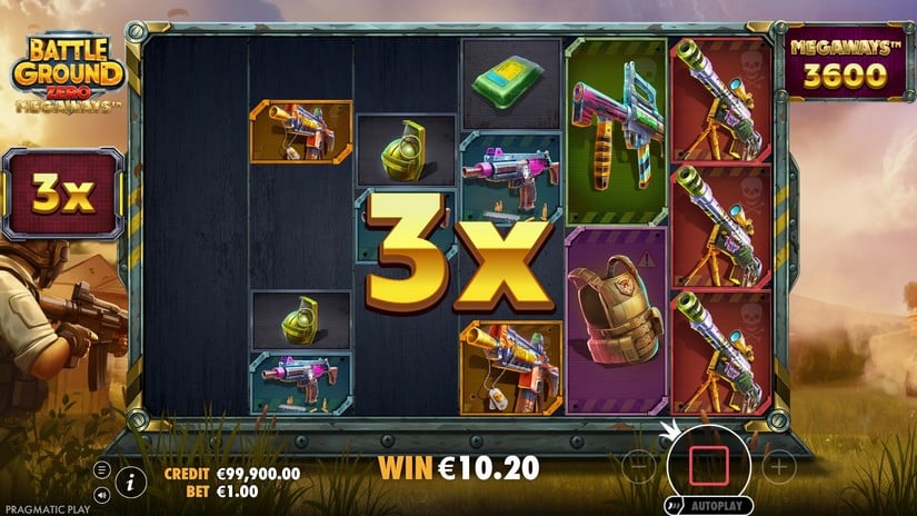 Battle Ground Zero Megaways slot screen 5