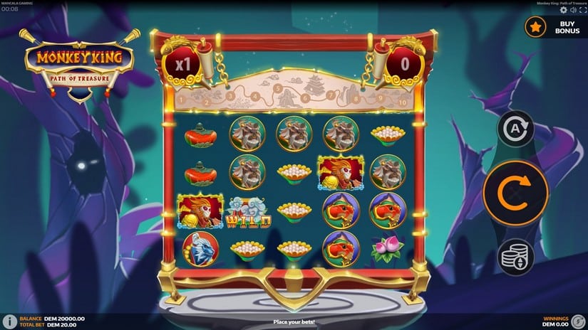 Monkey King: Path of Treasure slot screen 1