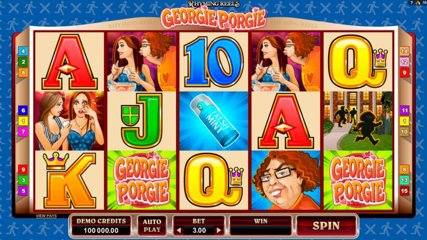 Georgie Porgie slot screen 1