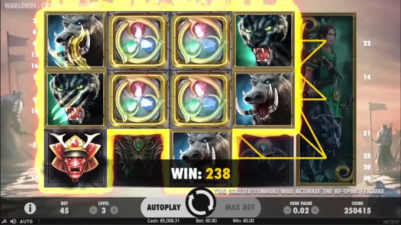 Warlords: Crystals of Power slot screen 3