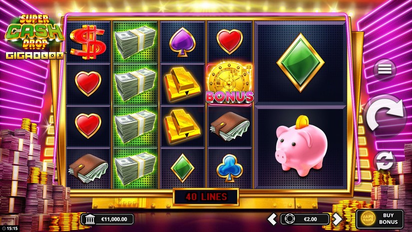 Super Cash Drop Gigablox slot screen 1