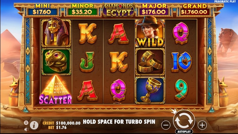 Diamonds Of Egypt slot screen 1