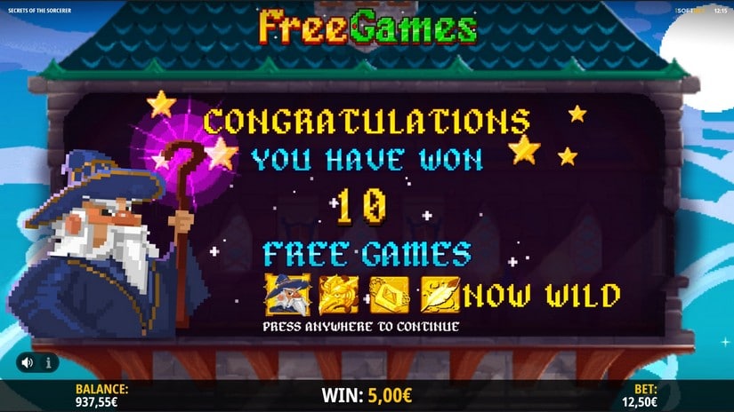 Secrets Of The Sorcerer slot screen 5