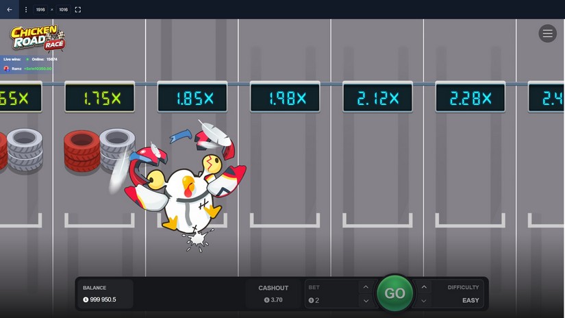 Chicken Road Race slot screen 4