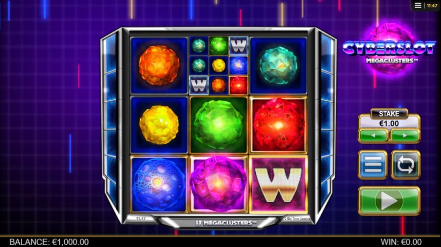 Cyberslot Megaclusters slot screen 1