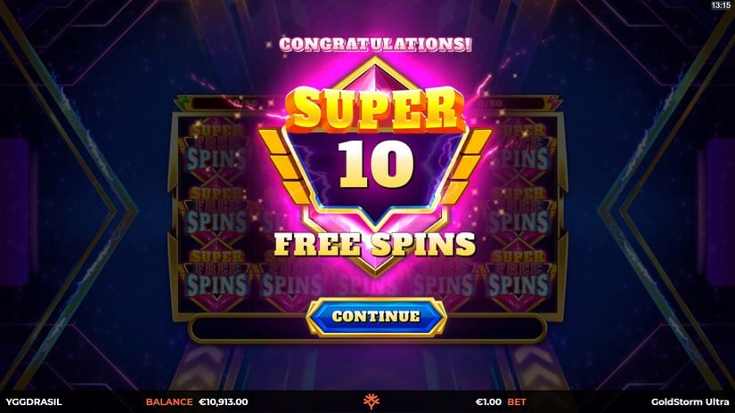 Goldstorm Ultra slot screen 3