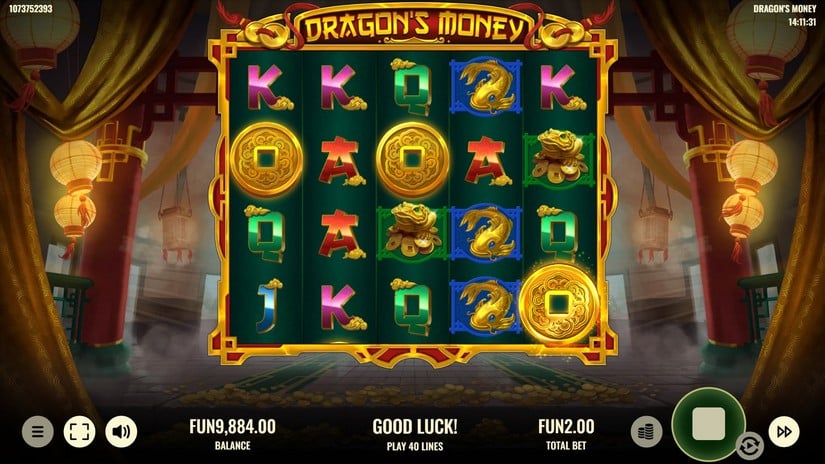 Dragon’s Money slot screen 2