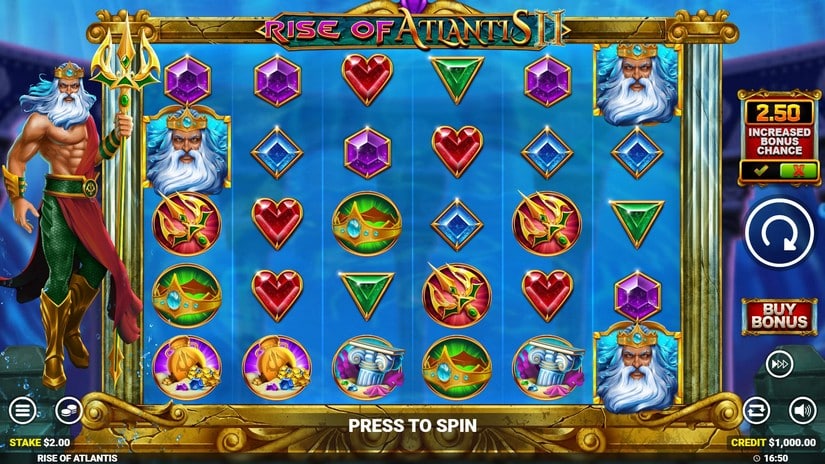 Rise of Atlantis 2 slot screen 1
