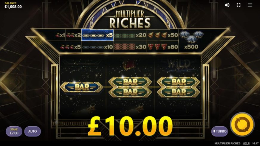 Multiplier Riches slot screen 2