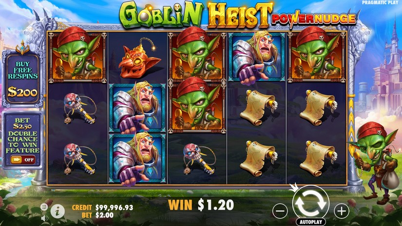 Goblin Heist Powernudge slot screen 1