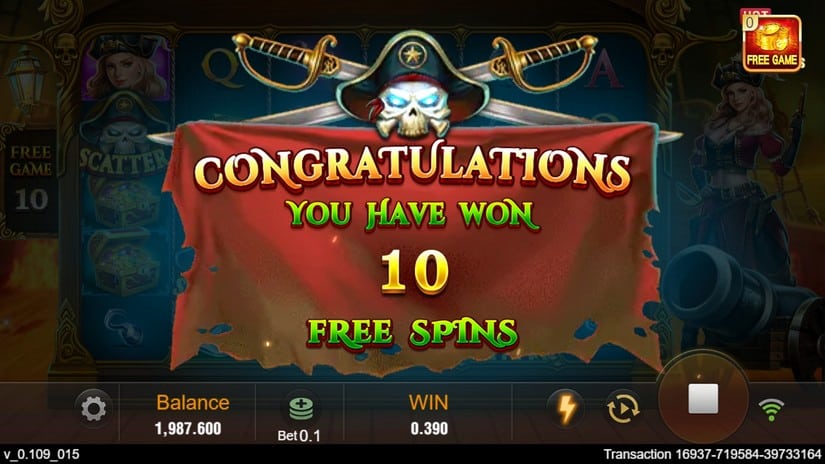 Pirate Queen slot screen 4