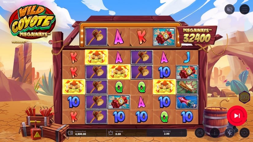 Wild Coyote Megaways slot screen 2