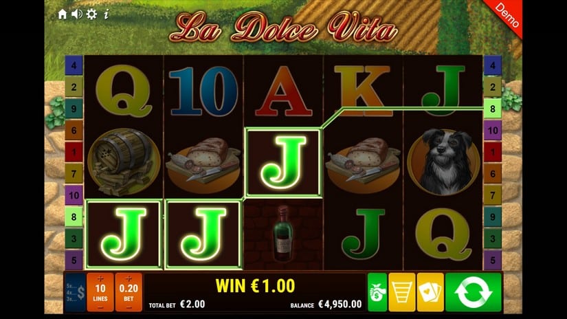 La Dolce Vita slot screen 3