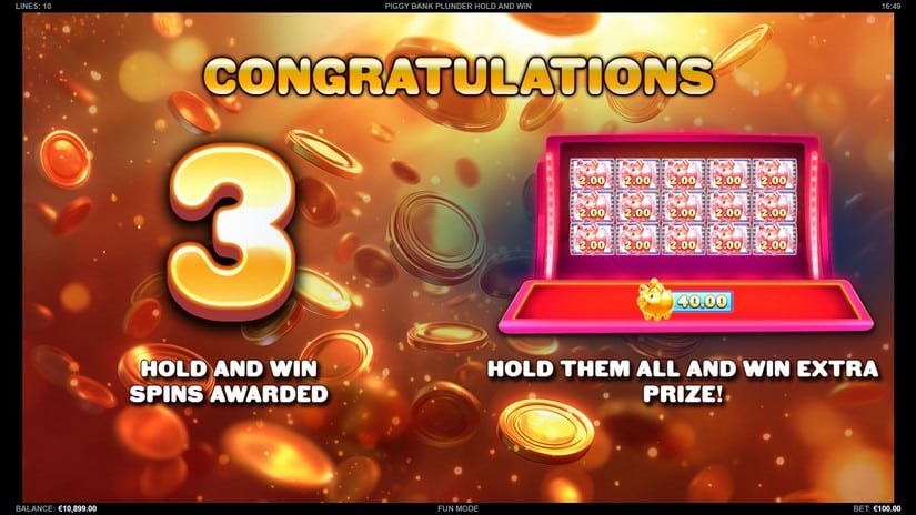 Piggy Bank Plunder Hold and Win slot screen 2