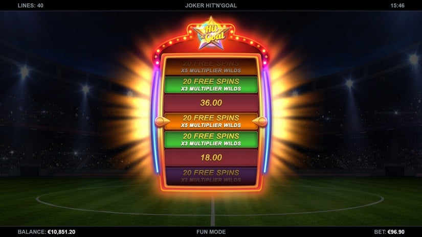 Joker Hit ‘n’ Goal slot screen 2