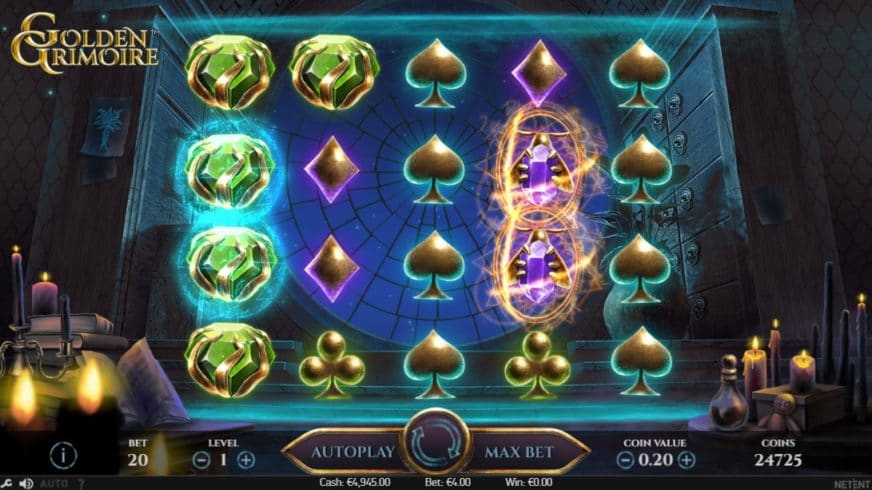 Golden Grimoire slot screen 2