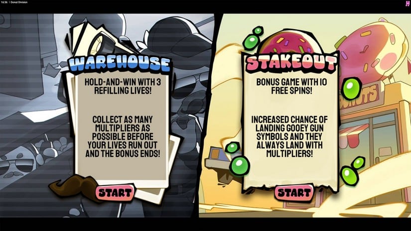 Donut Division slot screen 4