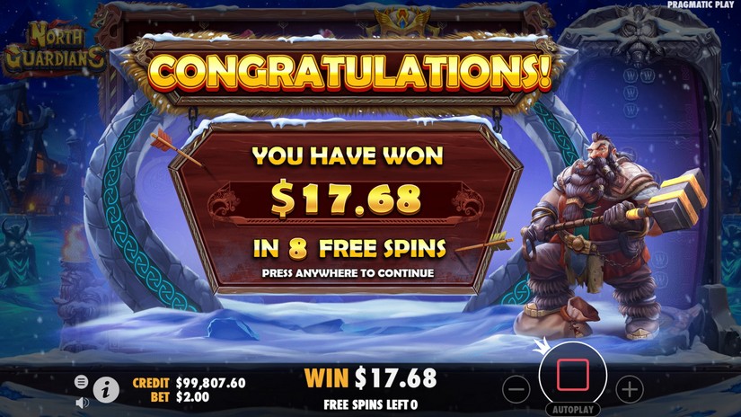 North Guardians slot screen 7