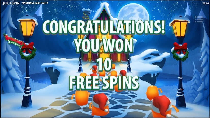 Spinions Christmas Party slot screen 3