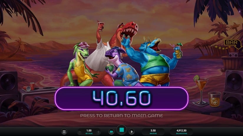 Jurassic Party slot screen 10