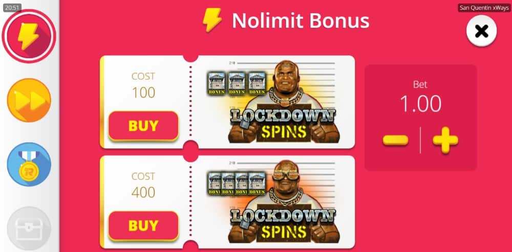 San Quentin xWays bonus buy