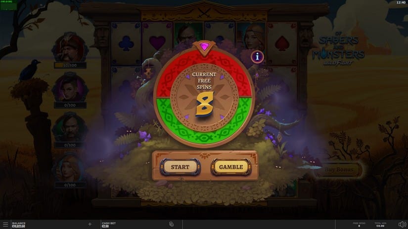 Of Sabers and Monsters slot screen 4