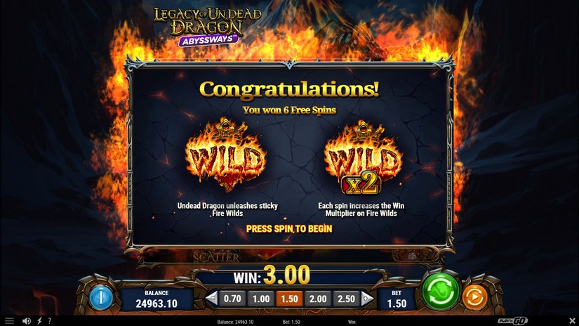 Legacy of Undead Dragon Abyssways slot screen 4