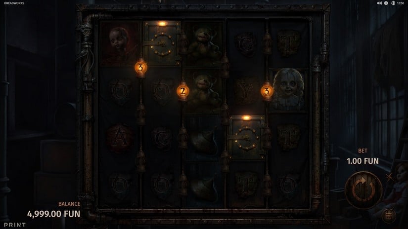 Dreadworks slot screen 1