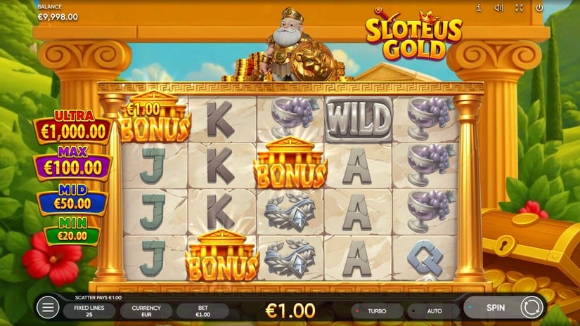 Sloteus Gold slot screen 2