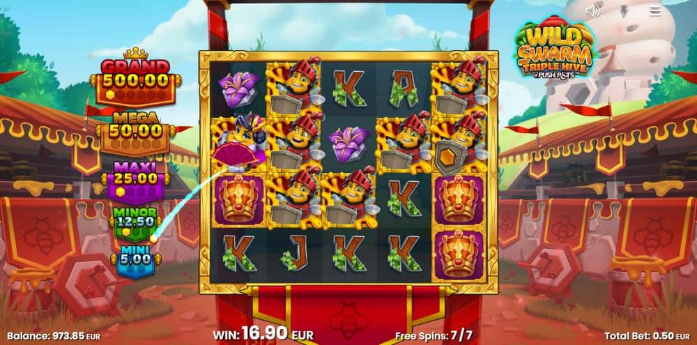 Play free Wild Swarm Triple Hive online slot