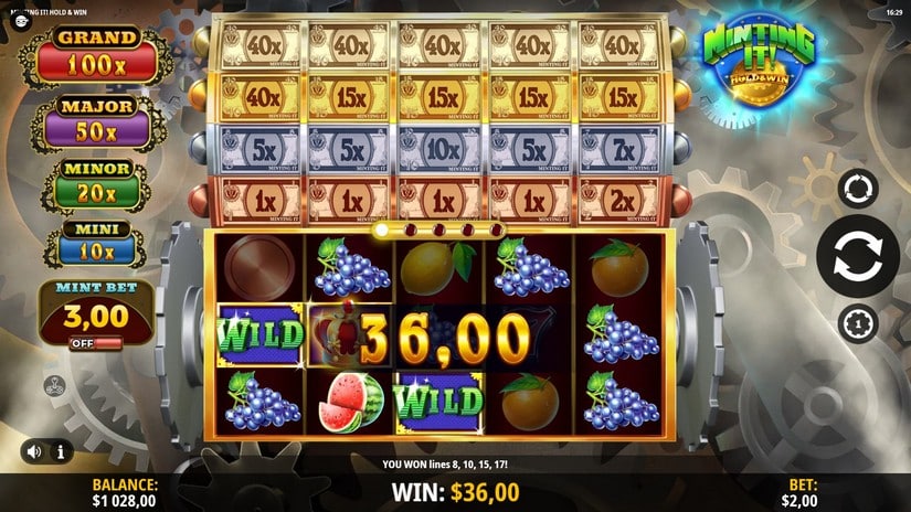 Minting It! Hold & Win slot screen 2
