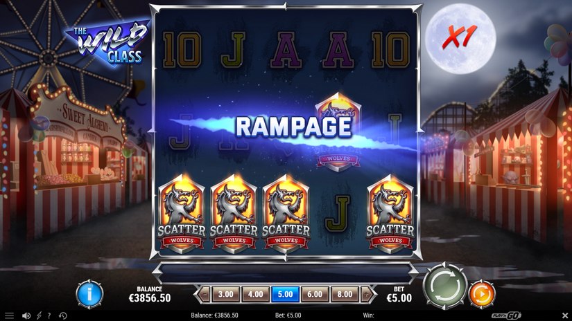 The Wild Class slot screen 1