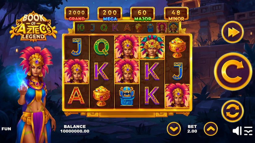 Book of the Aztec’s Legend slot screen 1