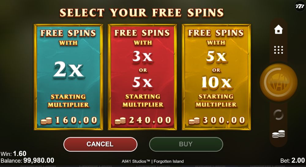 play free Forgotten Island Megaways slot