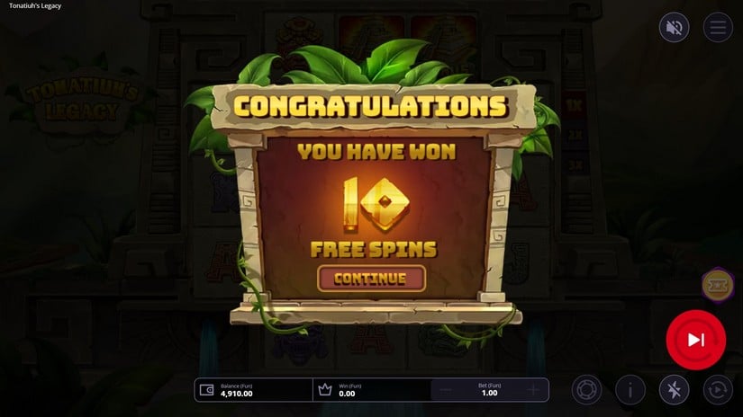 Tonatiuh’s Legacy slot screen 3