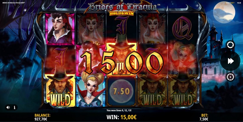Brides of Dracula Hold and Win slot screen 2