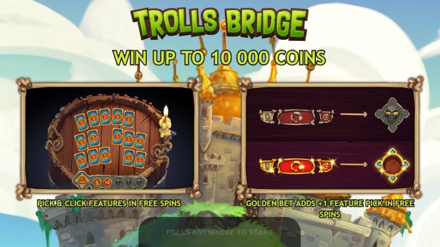 Trolls Bridge slot screen 2