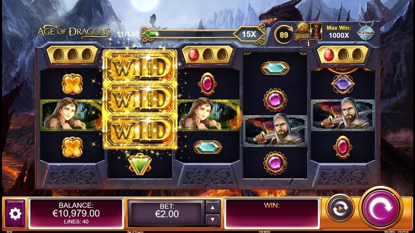 Age of Dragons slot screen 2
