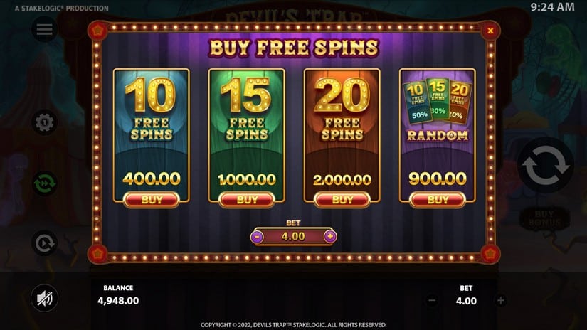 Devil’s Trap slot screen 3