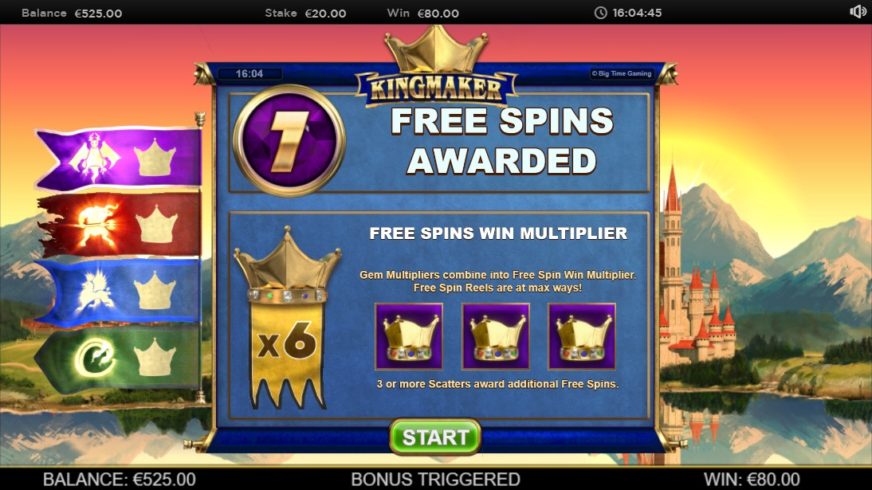 Kingmaker slot screen 5