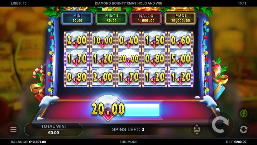 Diamond Bounty Xmas Hold’n’Win slot screen 4