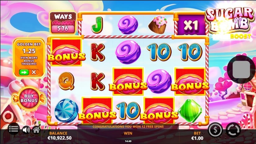 Sugar Bomb MultiBoost slot screen 2