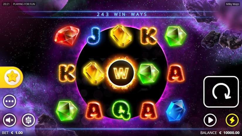 Milky Ways slot screen 1