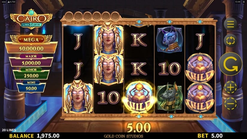 Cairo Link and Win slot screen 2