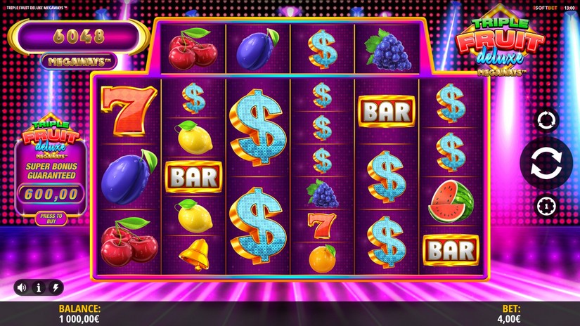 Triple Fruit Deluxe Megaways slot screen 1