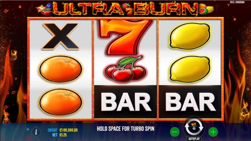 Ultra Burn slot screen 1