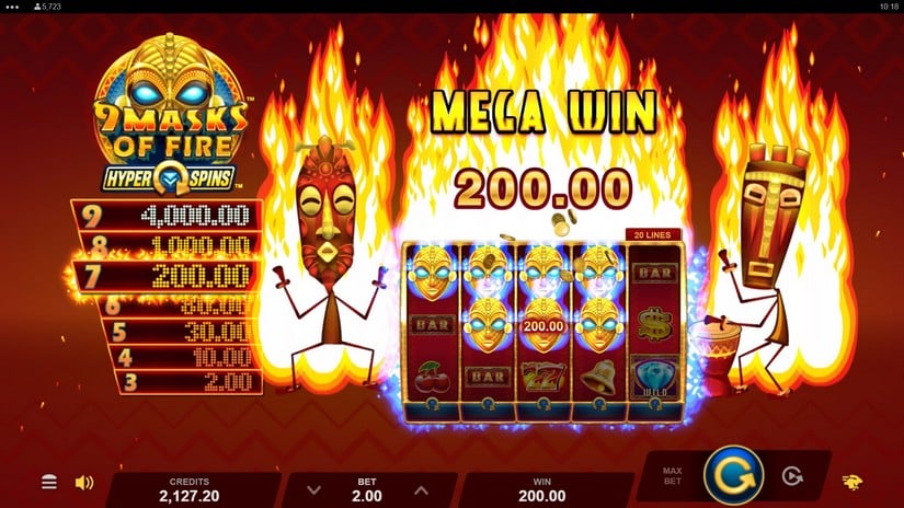 9 Masks of Fire HyperSpins slot screen 5