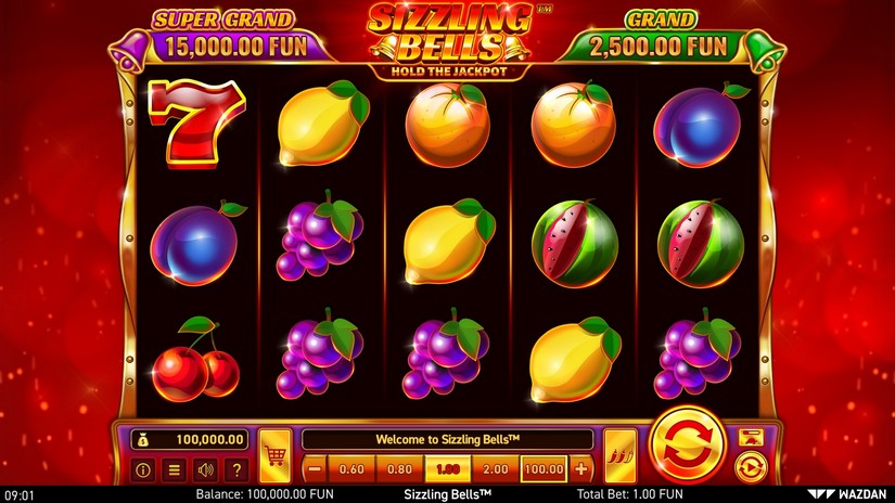 Sizzling Bells™ slot screen 1